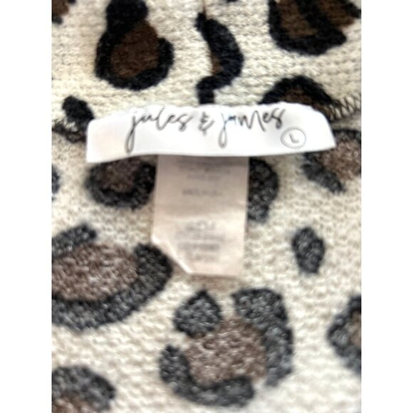 Jules & James Girls Vest Animal Print Brown/Beige/Black Hi Lo Hem Size L - Picture 3 of 6